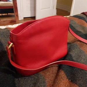 Vintage Red Leather Coach Bag